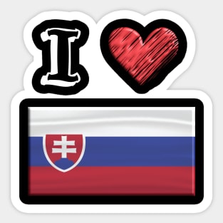 I love Flag from Slovakei Sticker